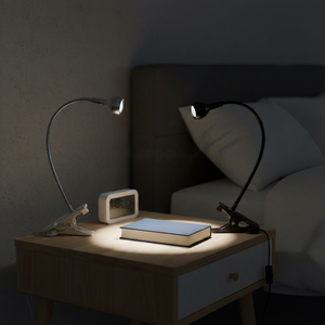 Lámpara de Escritorio Flexible Inteligente de 360 Grados con Clip de Sujeción, Alimentación USB, Luz de Lectura con <span class=keywords><strong>Cable</strong></span> y Interruptor de Encendido/Apagado, Luz Nocturna - Product Image 1