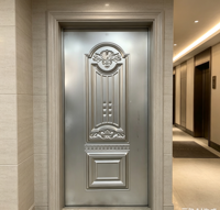 Panneau de porte décoratif en métal gaufré pour maison locative, appartement, entrée de bâtiment, acier laminé PVC