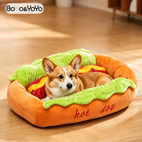Nouvelle Arrivée Lit pour Animaux de Compagnie Luxe Premium Grand et Doux en Forme de Hot-Dog, Niche Chaude pour Chat, Coussin Lavable pour Chiot, Lit pour Animaux de Compagnie Démontable