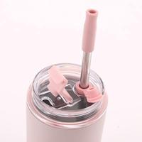 Mini-gobelet de voyage isotherme à double paroi en acier inoxydable avec logo personnalisé, 280 ml, 480 ml, avec paille, pour café coréen, OEM
