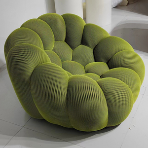Modern Design Lazy Sofa Single Cream Wind Can Sleep <strong>Small</strong> <strong>Bedroom</strong> <strong>Small</strong> Sofa Balcony Fabric Leisure Lounge <strong>Chair</strong> - Product Image 5