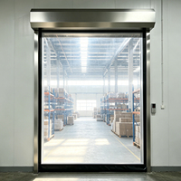 Porte à enroulement rapide automatique en PVC imperméable à haute vitesse avec rideau transparent pour lavage de voitures, directement de l'usine chinoise