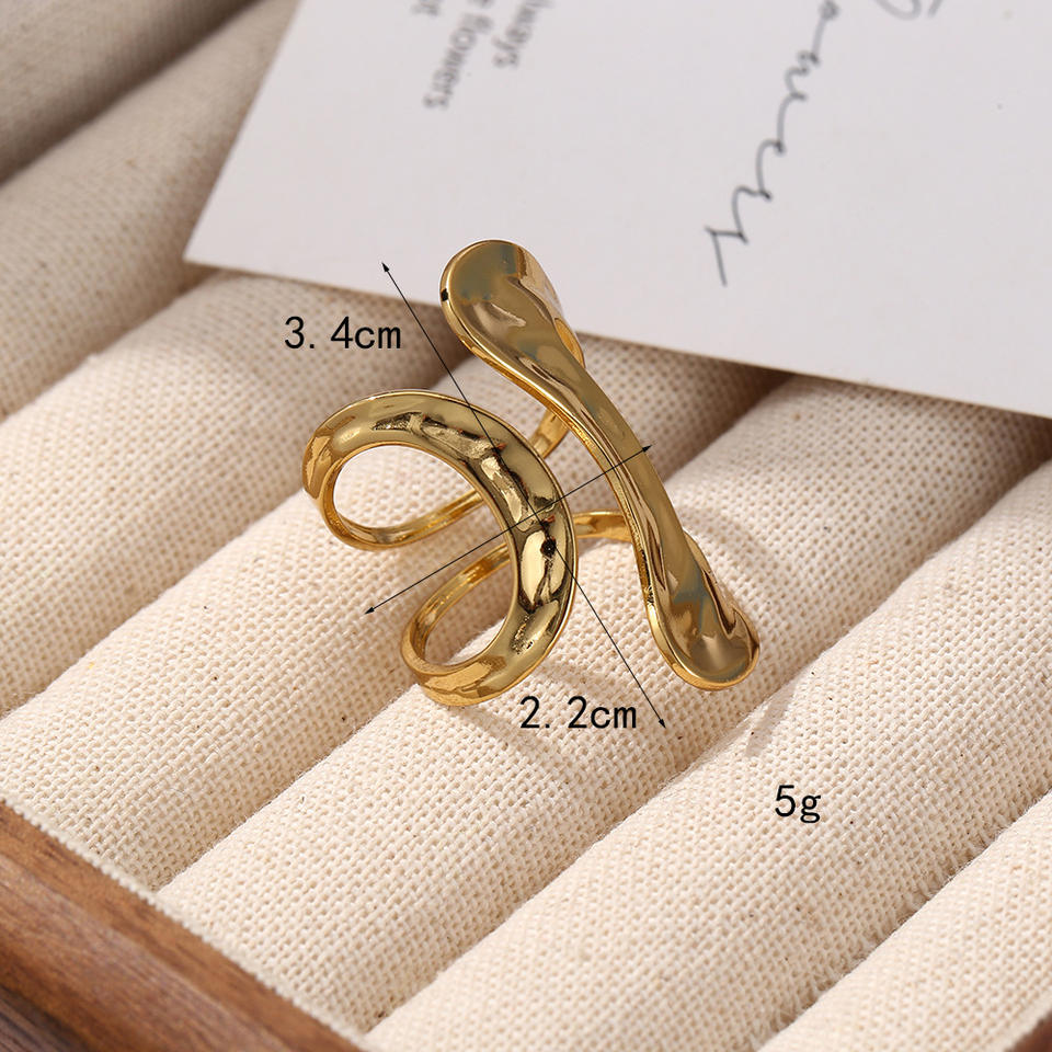 European Rings Type European American Style Personalized Open Adjustable Wide Stainless ...