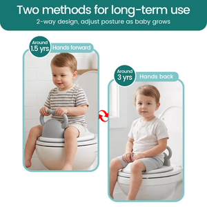 Asiento de entrenamiento para ir al baño reversible para niños pequeños con cojín suave y diseño de doble uso para practicar en el baño - Product Image 6