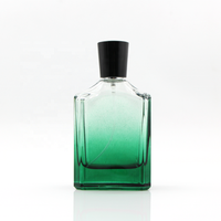 Flacon de parfum en verre vide de 90 ml, flacon pulvérisateur à paroi épaisse, bouchon noir, pompe atomiseur argentée pour l'emballage cosmétique