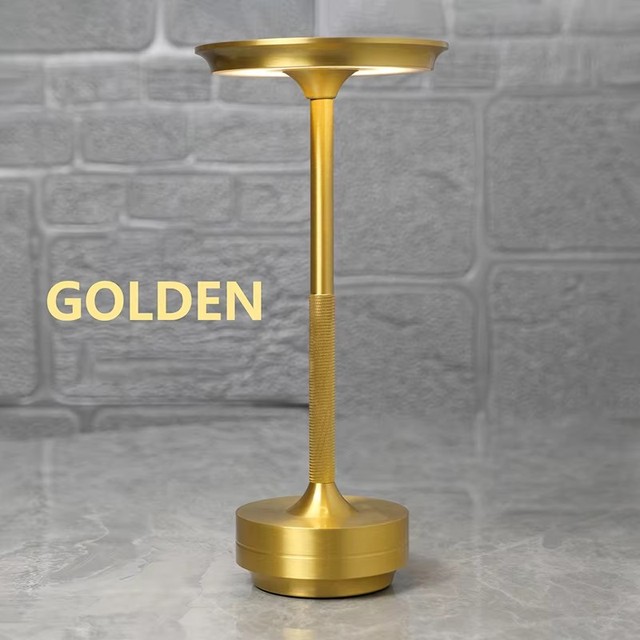LED Charging Desk Lamp Restaurant Decoration Atmosphere Lamp Retro Portable Cordless Touch USB-C Table Lamp