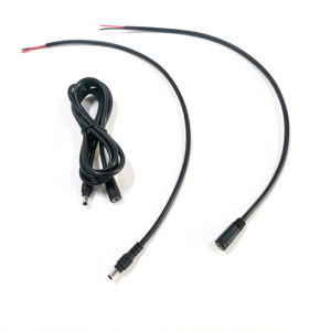 1m 10A 2 lõi 18AWG <span class=keywords><strong>DC</strong></span> 5.5*2.1 MÉT dc5521 nữ dc5525 Nam <span class=keywords><strong>Jack</strong></span> Power Connector Cable với Pigtail dây End mở Cáp - Product Image 3