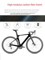 FAXU Ultraleichtes Carbon-Rennrad 1630 Speed Black Warrior Drop-Lenker Professionelles Rennrad mit Seilzug-Scheibenbremsen