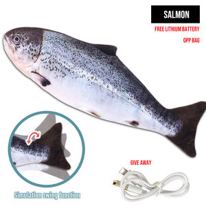 أفضل لعبة الحيوانات الأليفة ركل الأسماك واقعية أفخم التفاعلية لعبة مضحكة للحيوانات الاليفة الكهربائية تتحرك الأسماك - Product Image 5