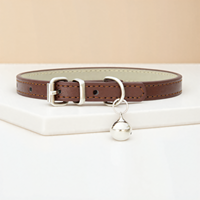 Collier durable pour animaux de compagnie Colliers réglables en cuir PU Cloches Produits pour chiens pour animaux de compagnie Accessoires pour chiens