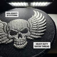 Écussons brodés personnalisés style moto, logo personnalisé, écussons pour motards, vestes, gilets, fabrication OEM ODM, vente en gros, durables