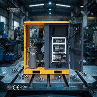 Compresseur d'air à vis de 7,5 kW (10 CV) à technologie allemande, lubrifié, refroidi par air, contrôlé par PLC, à faible bruit, pour la peinture