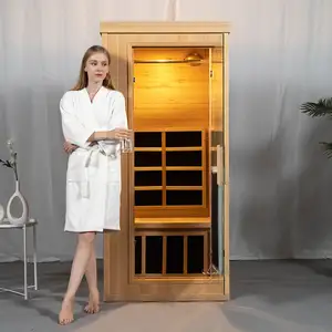 1 persona Home ozono Far Infrared Sauna Cabinet Hemlock Sauna a infrarossi In polonia