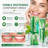 Dentifrice blanchissant à la menthe double, personnalisé en usine, marque privée, nettoyage en profondeur, fraîcheur longue durée, dentifrice blanchissant