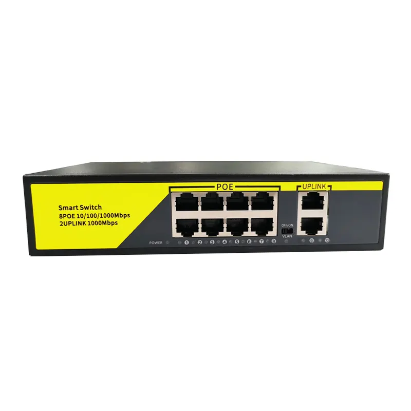 10 port gigabit poe switch ethernet vlan unmanaged switch for ip camera CCTV