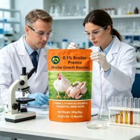 Promoteur de croissance pour poulets de chair : Vitamines de qualité alimentaire pour stimuler la croissance vitale, augmenter le poids corporel, stabiliser le physique et réduire les maladies.