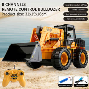 2,4 Ghz 1/24 Control remoto Bulldozer Toy 12 canales emular construcción RC vehículo descarga camión juguetes para niños - Product Image 2
