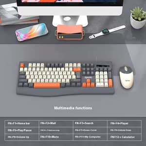 Customized Fashion Business Tri Color Wired USB R903 Waterproof 1600 DPI <b>Keyboard</b> and Mouse Set for Office Gaming - Product Image 4