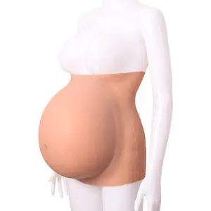 Artificial Wearable Silicone grávida Belly Bump 3 6 9 Meses Silicone Falso grávida Belly Crossdresser Para as mulheres grávidas