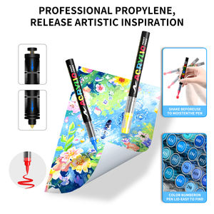 240 रंग ऐक्रेलिक पेंट मार्कर, नरम ब्रश टिप पेन और मार्कर, लकड़ी, पत्थर, कैनवास, कांच के लिए ऐक्रेलिक पेंट पेन - Product Image 6