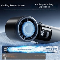 Ventilateur portable puissant à refroidissement semi-conducteur, pliable, à suspendre au cou, mini-ventilateur turbo rafraîchissant, modèle TurboFan transfrontalier ABS LED