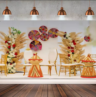Décoration de mariage, taille personnalisée 10*10FT, tissu en fibre de polyester imprimé en 3D, toile de fond de style éthiopien