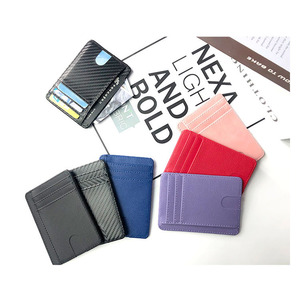 Titular do cartão de crédito personalizado Carteira Homens e Mulheres Slim Carteira Rfid Gift Pu Titular do cartão de couro - Product Image 1