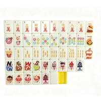 Juego de 160 Fichas de Mahjong Amarillas de Alta Calidad, Fichas de Mahjong Americanas de Acrílico de Doble Capa para Fiestas de Mahjong