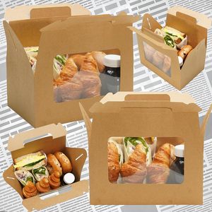 Ventes en gros d'usine à prix réduits, boîtes en papier kraft personnalisées de qualité alimentaire recyclables avec fenêtre, en provenance du Guangdong, Chine - Product Image 4