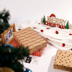 Wholesale 80g <b>Christmas</b> Brown Hot Stamping Coated Silicone Kraft <b>Paper</b> 43*300cm Gift Luxury Custom Packaging <b>Wrapping</b> <b>Paper</b> <b>Roll</b> - Product Image 2