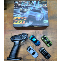 Auto RC Eléctrico 4x4 de Alta Velocidad (15KM/h), Recargable, Simulación de Carreras, Escala 1:64, Mini Auto de Derrape con Control Remoto para Niños