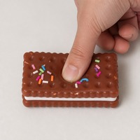 Squishy anti-stress en TPR souple, forme biscuit sandwich à la crème, à remontée lente, multicolore, assortiment en gros