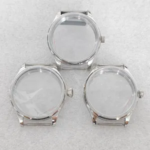 Pièces de rechange pour boîtier de montre en acier inoxydable 40 mm à fond transparent pour mouvements <span class=keywords><strong>ETA</strong></span> <span class=keywords><strong>6497</strong></span>/6498 ST3600/ST3620, personnalisées et légères - Product Image 1