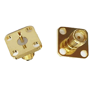 Chất lượng cao đầy đủ Đồng RF đồng trục <span class=keywords><strong>SMA</strong></span> Nữ kết nối với <span class=keywords><strong>4</strong></span> lỗ bảng điều chỉnh gắn mặt bích - Product Image 2