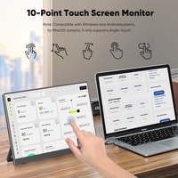 Moniteur tactile portable 2,5K 16 pouces, écran LCD IPS, ultra fin, écran externe, support pliable, ordinateur portable, jeux, affaires, haut-parleur
