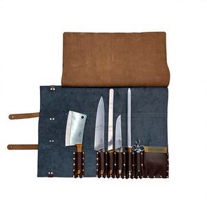 Estuche de Cuero de Lujo para Cuchillos de Chef, Organizador Culinario Portátil a Prueba de Olores para Restaurante y Cocina, LSKR-0024 - Product Image 1