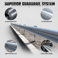 Barandilla de Seguridad para Carreteras EN1317 con Viga en W, Acero Galvanizado en Caliente, Barrera de Seguridad Vial para Proyectos de Infraestructura, Directo de Fábrica