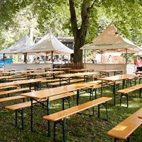 Haute qualité pas cher prix salle à manger mobilier de jardin extérieur pliant Portable extérieur pique-nique bière Table banc ensemble