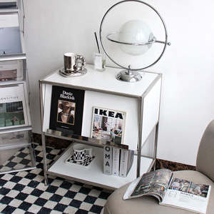 <span class=keywords><strong>Table</strong></span> de chevet modulaire en acier inoxydable de style médiéval, tête de lit de chambre <span class=keywords><strong>à</strong></span> coucher Bauhaus, armoire étroite, armoire de <span class=keywords><strong>rangement</strong></span>, armoire latérale - Product Image 4