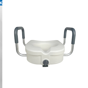 Kinda Toilet Seat Height Increaser With <b>Grab</b> Handles Basic <b>Screw</b> On Cushion For Elderly And Pregnant Women - Product Image 5