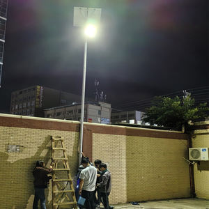 <span class=keywords><strong>Projecteur</strong></span> LED <span class=keywords><strong>solaire</strong></span> extérieur haute puissance OMSEN avec 2 panneaux solaires pour parking, jardin, rue - Product Image 3