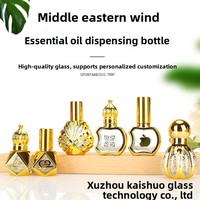 Botella de aceite Dongfeng China de 8ml, botella de vidrio con rodillo en forma de calabaza para perfume, botella pulverizadora a presión portátil al por mayor KS-301 con tapa ligera