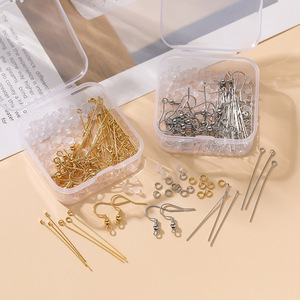 Jewelry Findings Kit Ear <b>Hooks</b> T-Stitch 9 Stitch Mixed Shapes For <b>Earring</b> Making Copper Gold Plated Silver White Gold - Product Image 2