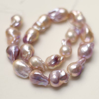 Perles de Culture d'Eau Douce Naturelles Rose-Violet de Qualité Supérieure AAA, en Fil, 15-18 mm