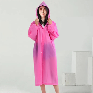 Wholesale Adult <b>Long</b> <b>Raincoat</b> EVA Impermeable Waterproof Rain Coat Men Women Travel Hooded Beam Port Fishing Camping Rainwear - Product Image 6