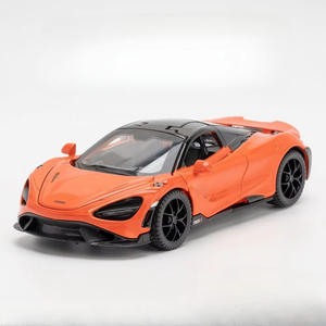 Modelo de Auto McLaren <span class=keywords><strong>765LT</strong></span> de Aleación Fundida a Presión, Escala 1:32, con Sonido, Luces, Retroceso y Puertas Abatibles, Decorativo y Coleccionable - Product Image 1