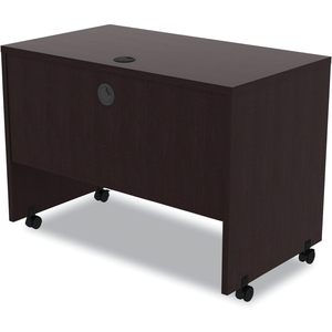Alera Valencia Series Mobile Workstation Desk Espresso Solid Wood Plate Material 41 3/8 X 23 5/8x 29 7/8 for <b>Office</b> Bedroom Use - Product Image 5