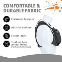 Sac à dos d'hydratation de course respirant et imperméable avec gourde souple de 500 ml, sangles de poitrine réglables et design réfléchissant pour la randonnée