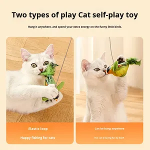 Mainan Kucing Interaktif ZMaker 2025 Bulu Halus dengan Sayap Berkibar & Desain Burung Berbunyi - Hiburan Mandiri untuk Kucing - Product Image 4