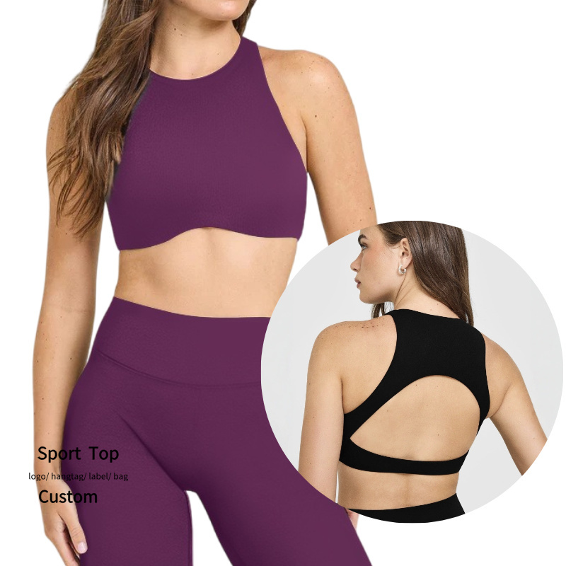 NCLAGEN Softmotion High Neck Sports Bra Push-up High Support Gym Tank Top Fitness Pilates Running Sports Underwear Workout Yoga